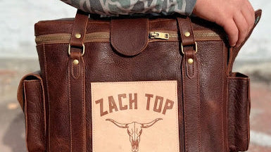 Custom Zach Top ice chest cover being worn