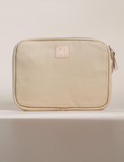 Indigo Laine The Laptop Sleeve in Bone, handcrafted leather laptop sleeve